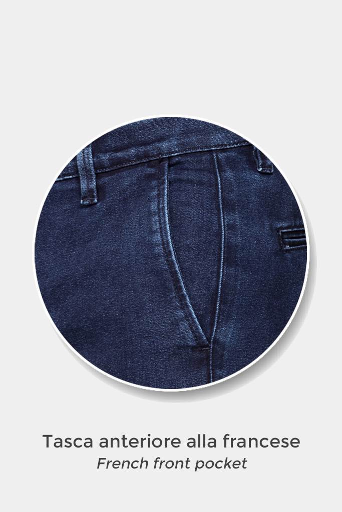 jeans uomo slim fit in denim tailoring mercerizzato