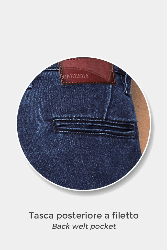 jeans uomo slim fit in denim tailoring mercerizzato