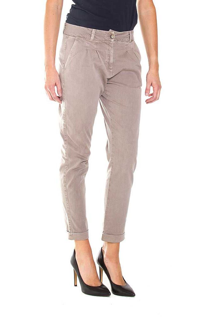 pantalone chinos in gabardina stretch. mod. t765. vita regolare e gamba comoda.