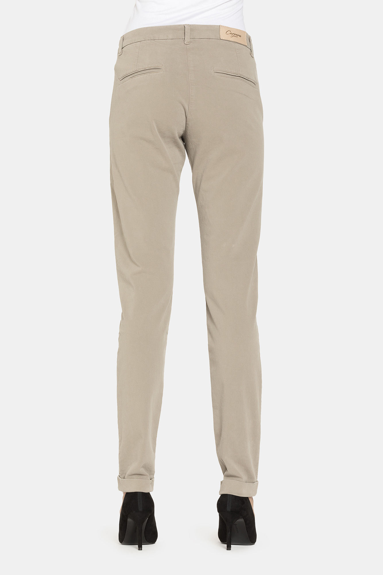 pantalone in gabardina stretch. vita regolare e gamba regolare.