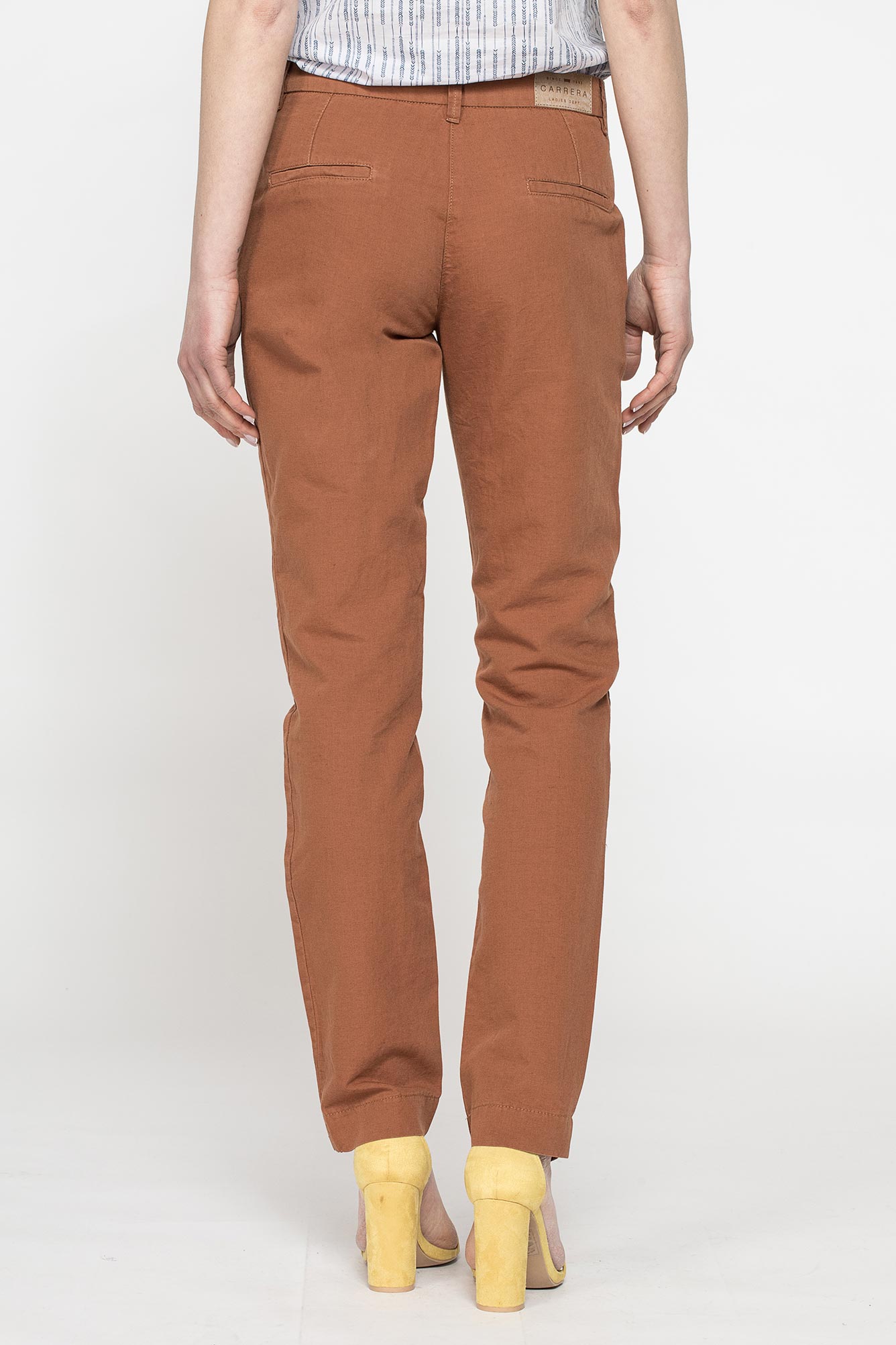 pantalone chino in misto lino