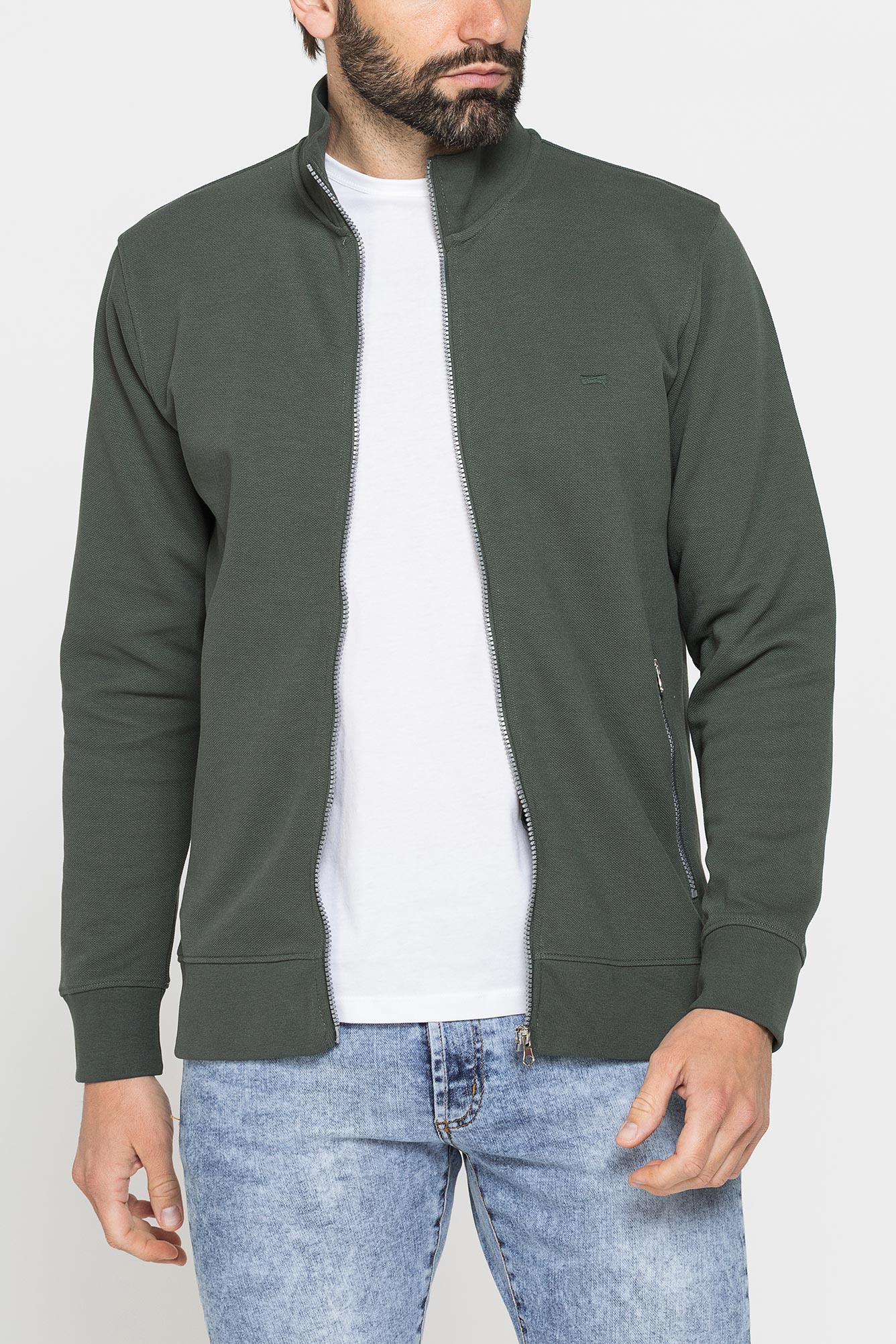 t shirt manica lunga tinta unita in cotone organico