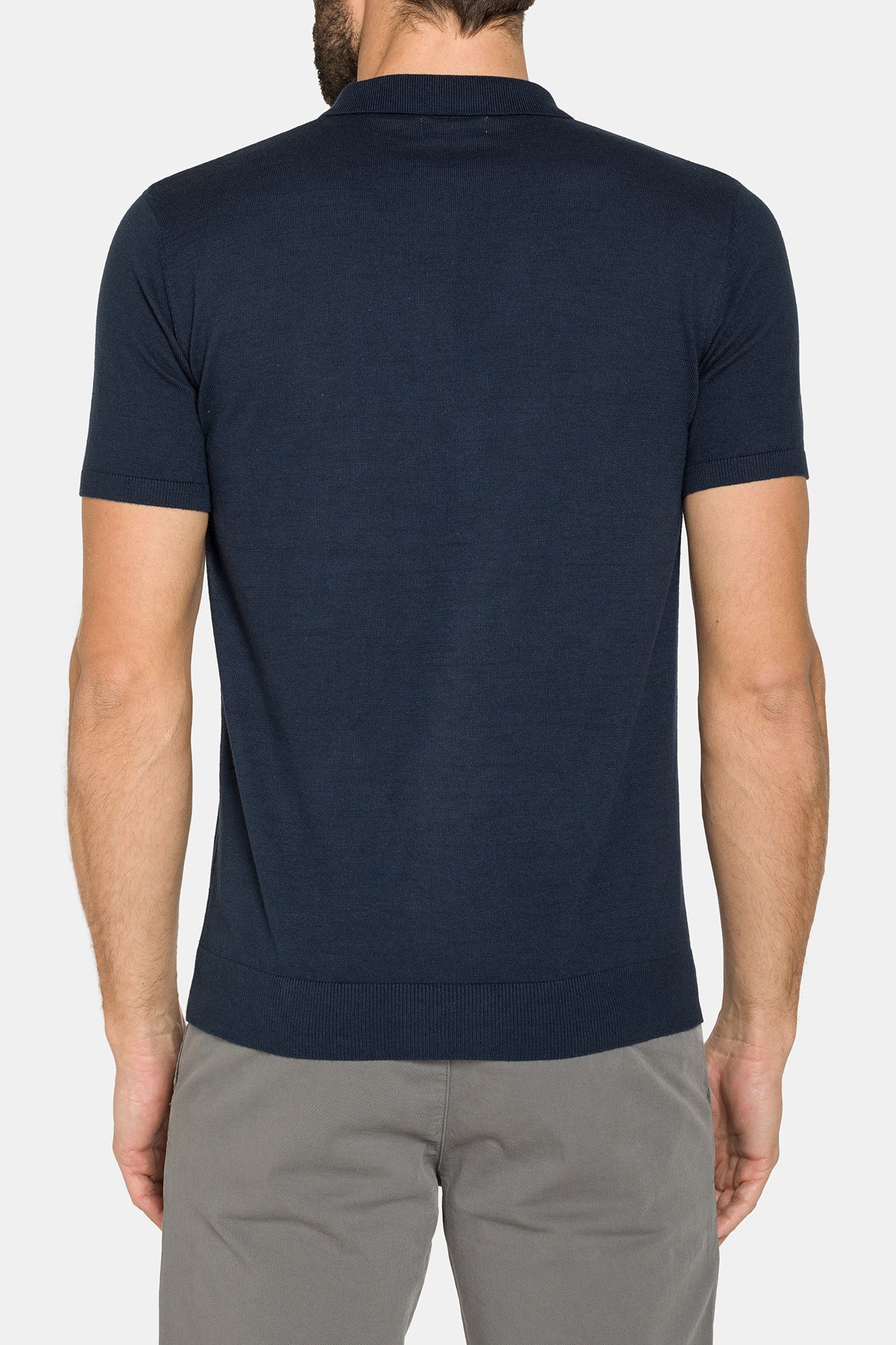 polo manica corta realizzata in maglia calata