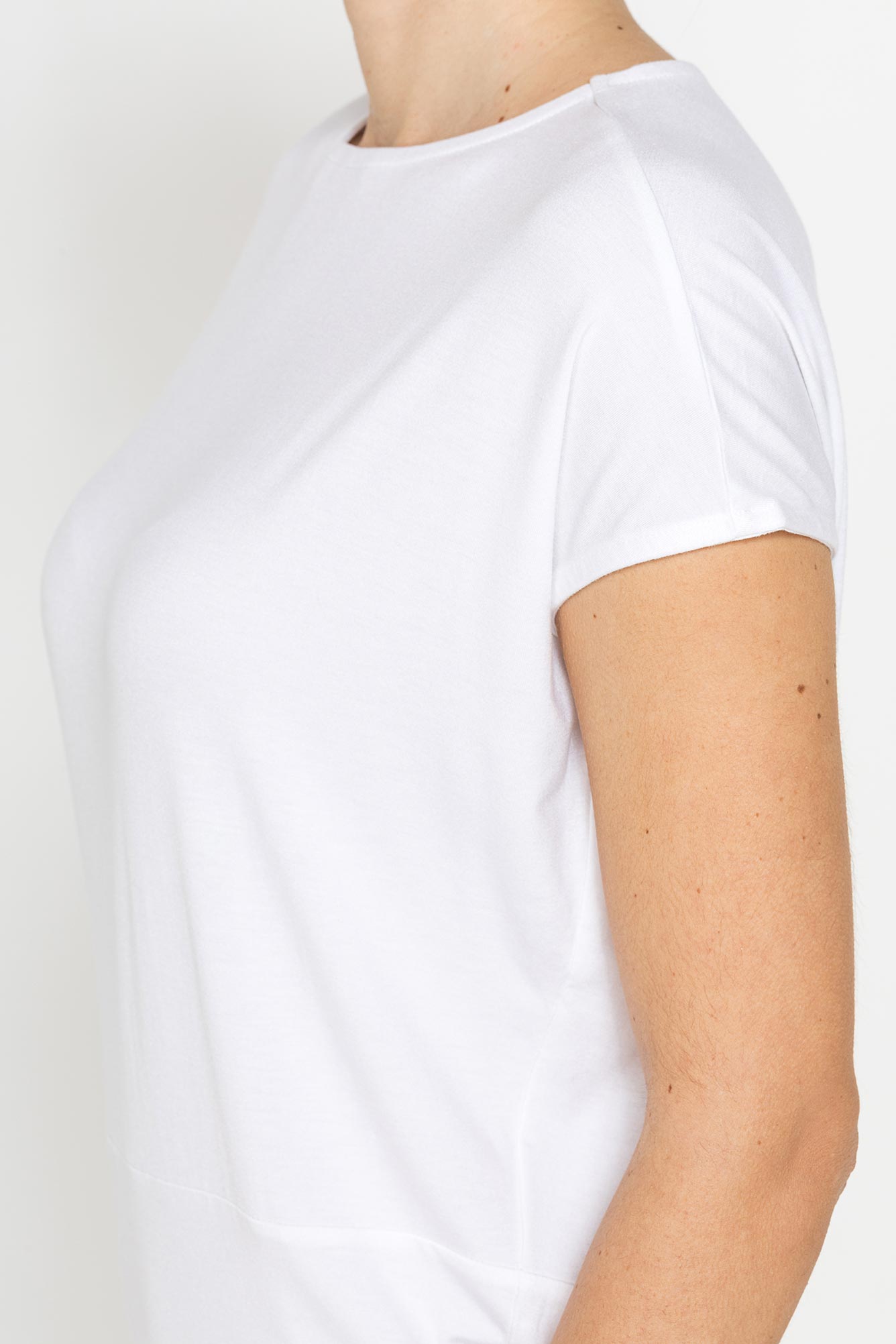 t shirt morbida in viscosa con fascia