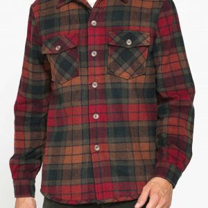 GIACCA CAMICIA IN FLANELLA CON INTERNO IN FINTO AGNELLINO "SHERPA"