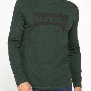 LONG SLEEVE T-SHIRT CON COLLO TONDO E STAMPA LOGO
