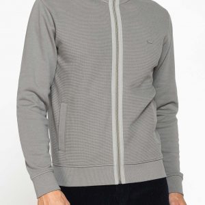 FELPA FULL ZIP DA UOMO IN TESSUTO LAVORATO