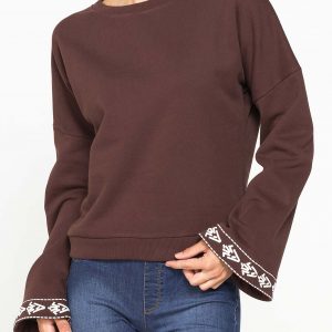 FELPA GIROCOLLO COMFORT CON MANICHE SVASATE