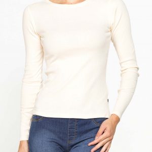 T-SHIRT GIROCOLLO ADERENTE IN COSTINA