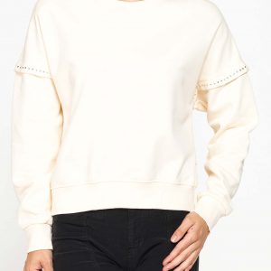 FELPA GIROCOLLO OVERSIZE FIT IN COTONE